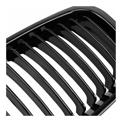 Rejilla frontal negra de acabado brillante con protector integrado para Serie 3 E46 6