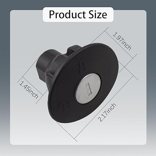 Miniatura 2 de ASUBHA 8U5Z-9C268-B BU5Z-9C268-B Tapa de depósito de combustible, tapa de llenado de tanque de combustible, tapa de combustible con llave con