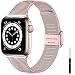 Ouwegaga Correa de Repuesto Compatible con Apple Watch Correa 38mm 40mm 42mm 44mm SE, Clásica Correa de Metal de Acero Inoxidable Compatible con iWatch Series 6 5 4 3 2 1, 38mm/40mm Oro Rosa