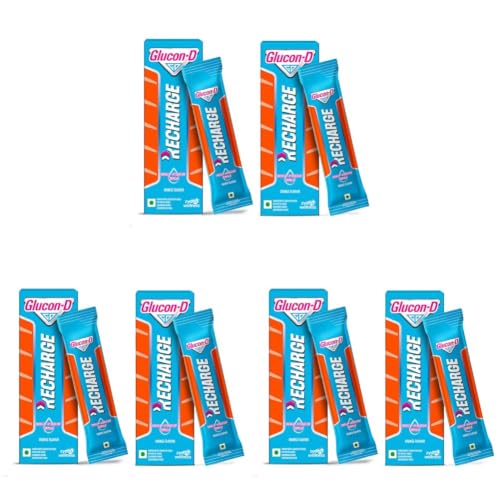 Image of Glucon-D Recharge Energy & Hydration Orange Flavour Drink Powder, Instant Glucose + Electrolytes for Quick Energy, 18g Sachets (Pack of 30)