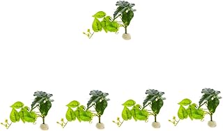 Mipcase 5 Pçs Tanque De Peixes Plantas Aquáticas Artificiais Decorativas Para Sala Terrários De Vidro Verde Para Plantas Acessórios De Habitat De Répteis Acessórios De Tanque De Terrário