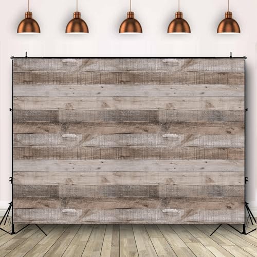 ADOFUN Rustic Wood Wall Backdrop 10x8FT Natural Wooden Plank Photography