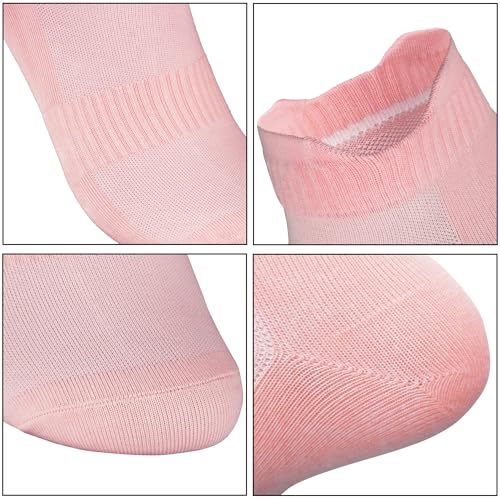 Image of Womens Anti Odor Breathable Moisture Wicking Sports Cotton Low Cut /Quarter Crew Socks for Athletes Foot
