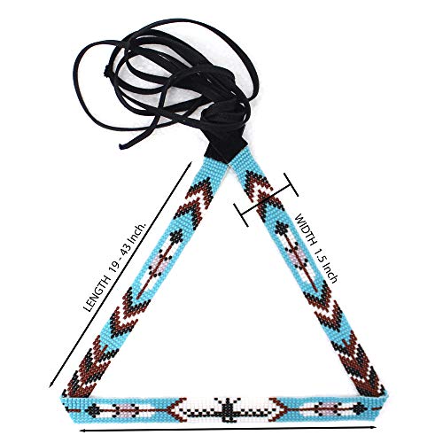 Image of Cowboy Western Beaded Hat Band Rodeo Style Handmade