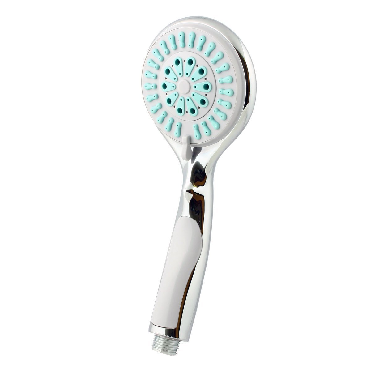 Design Handbrause Mit 4 Funktionen – Verchromt, Silber & Modern Mit Antikalkdüsen Für Massage, Luftsprudler, Soft & Regen