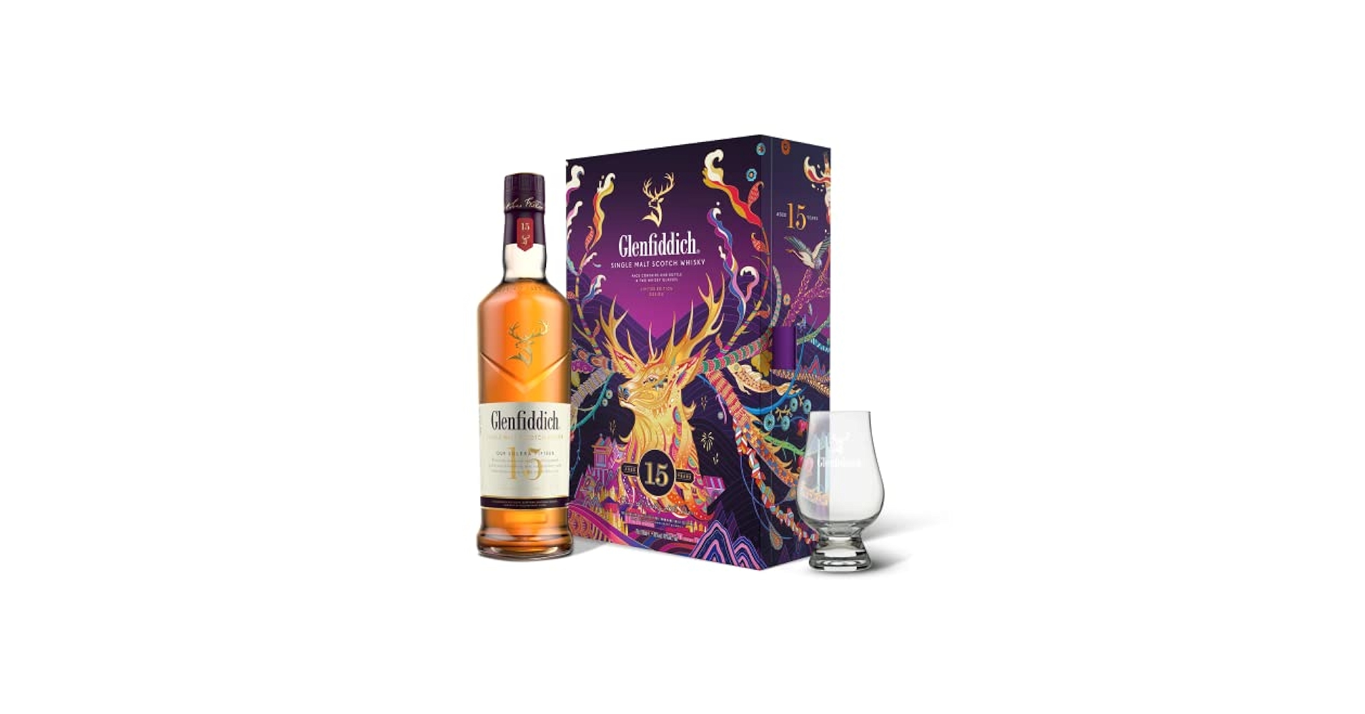 Glenfiddich 15 Year Old (Gift Pack with Glass), 750 ml
