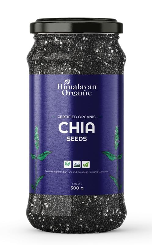 Himalayan Organic 100% Pure Organic and Natural Premium Raw Chia Seeds, chia seeds for weight loss, Seeds for Eating 200 GRAM-image-45