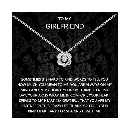 Girlfriend Gifts, Girlfriend Valentines Day Gift, Sterling Silver Interlocking 2 Hearts Necklace For Her, Romantic Gifts for Her, Girlfriend Birthday Gift Ideas, Christmas Gift