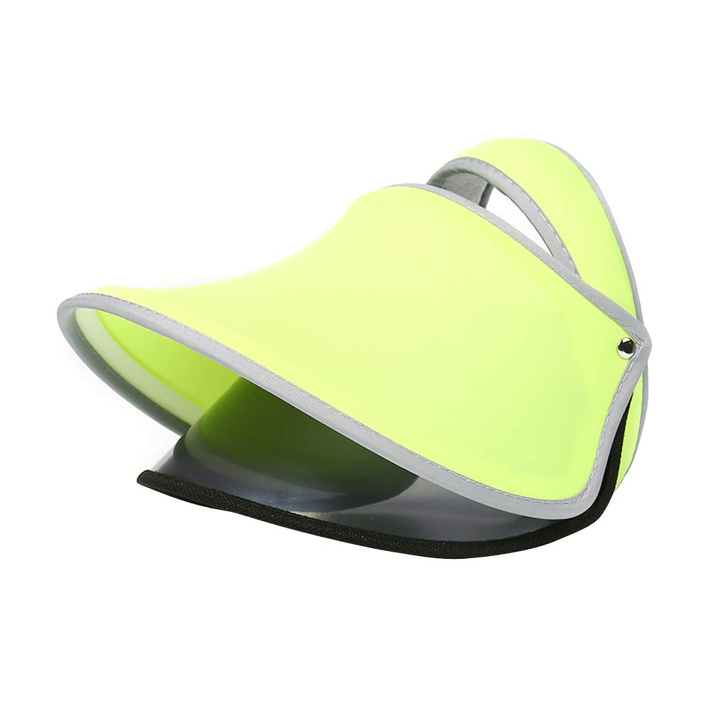 Leather&ArtsWomen Girl Topless Sun Hat Visor Full Face Shield with 360°Rotation Wide Brim UV Protection Anti-UV (Green)