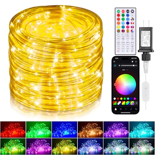 Hozplex 66ft LED Rope Lights for Outside, Outdoor String Light