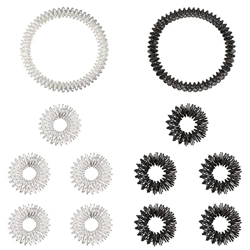12 Stücke Finger Massagering Akupressur Ring Set, anti stress Ring, Edelstahl Akupressurring Massageringe für finger Handgelenk Arthrose Förderung der Durchblutung Wellnessmassage zur Entspannung Cover