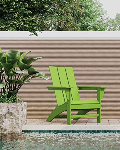 Image of POLYWOOD AD420LI Modern Adirondack Chair, Lime