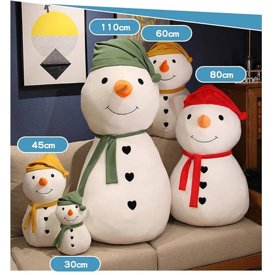 Amazon.co.jp: ぬいぐるみ 雪だるま スノーマン 抱き枕 Xmas