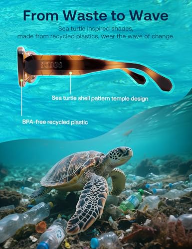 Image of SOJOS Ocean Collection Retro Oval Polarized Sunglasses Women Men SUNLIGHT