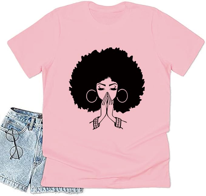 Image of Black History Shirts Black Graphic tees for Men and Women, Magic Fashion Afro American Natural Hair Vintage Melanin T-Shirts