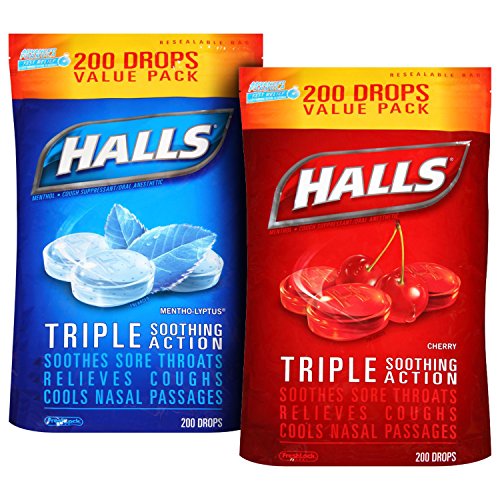 Halls Cough Suppressant/Oral Anesthetic Cough Drops 200ct. (Choose A Flavor)