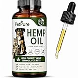 Pet Pure™ Hemp Oil for Dogs & Cats – Calming Support for Dogs, Skin, Coat & Joint Care – 30ml Hemp Seed Oil, Omega 3 6 9 Supplement, Dog Hemp Oil UK