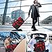 Aleemin 4 Ball Bowling Bag with Wheels, Bowling Bag 4 Ball Roller with Multi-pocket & Shoe Compartment & Retractable Handle, 3 Ball Roller Bag + 1 Ball Color Matching Add On Tote (Red)