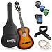 Ashthorpe 30-inch Beginner Acoustic Guitar Package (Sunburst), Basic Starter Kit w/Gig Bag, Strings, Strap, Tuner, Picks