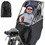 レインカバー 後ろ子乗せ用 子供乗せ自転車 チャイルドシート 雨よけ 600Dナイロン 耐久性アップ 広々空間 型崩れしにくい 乗り降り簡単 通気口あり 風防 防寒 雨よけ