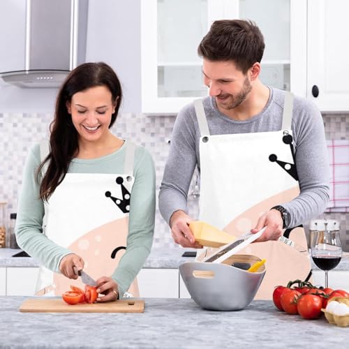 Tablier de cuisine lot de 2 avec 4 broches ajustables pour le ménage - 6