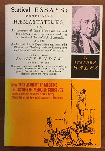 Statical Essays: Containing Haemastaticks B0026BSNTQ Book Cover