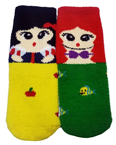 JJMax Girls' Fuzzy Soft Microfiber Superhero and Princess Warm Socks4