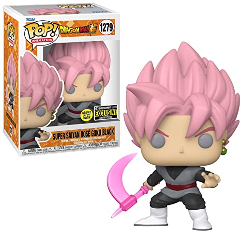 Funko Pop Dragon Ball Super Saiyan Rosé Goku Black #1279 Pop Exclusive Edition Pop Anime Figurine Dragon Ball Z - Brille dans Le Noir