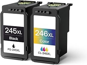 Forzik Ink Cartridge Compatible with Canon 245XL 246XL Black and Tri-Color 2 Pack