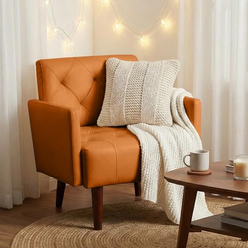 Sillón de Cuero Plegable Naranja miniatura 6