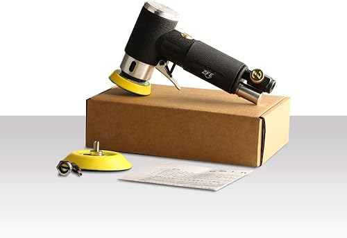 Miniatura 7 de Lijadora de aire orbital aleatoria de 1/2/3 pulgadas, mini lijadora neumática para trabajo de carrocería automática, pulidora neumática de alta