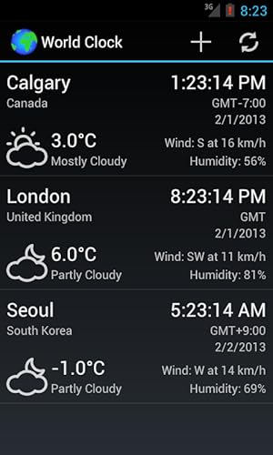 World Clock & Weather Widget