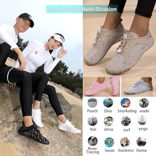 Image of Hike Barefoot Shoes Women Men Pro Water Footwear Wide Toe Box Non-Slip Unisex Athletic Outdoor Running Shoes