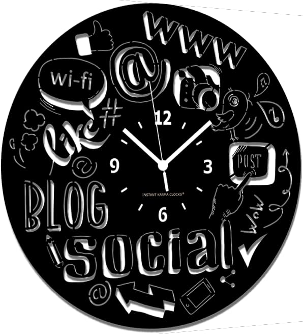 Instant Karma Clocks | Reloj de Pared | Blogger | Redes sociales | Idea Regalo Amantes Intern