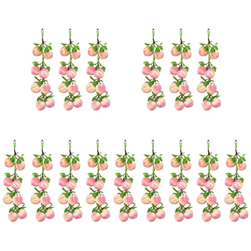 Yardwe Halloween Decorations Kids 15 Pcs Artificial Peach Artificial Fruit Model Fake Fruits Props Faux Peach Clusters Fake Peach Home Decor Home Decor #TOP5