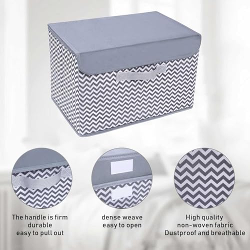Image of Niwlix Foldable Storage Box Organiser With Lid, Closet Clothes organizer For Wardrobe Organizer For Storage Clothes, Toys, Books