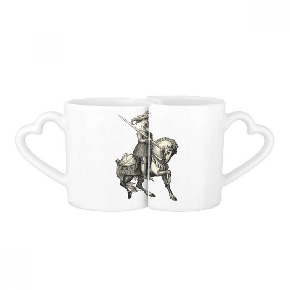 Tasses amant lovers à motif feuille dessin pour vos petits-déjeuners en duo