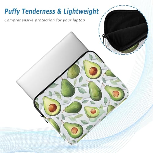 Funda para portátil 13-14 pulgadas con diseño hojas de aguacate miniatura 5