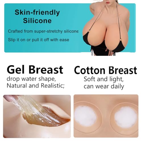 Z Cup Silicone Breastplate Huge Fake Boobs Breast Forms for Crossdressers Drags Mastectomy Transgender4