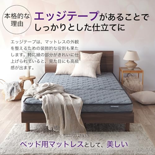 【ベッドアンドマットレス】折りたたみ 3つ折り マットレス ポケットコイル 薄型 60SS (幅60×長さ195cm) 厚さ10cm SM103P3U 片面仕様 高密度 ベッドマット 折りたたみ 収納 片面仕様 寝具 快眠 蒸れない 腰痛 ロールパック 高反発 お昼寝 ごろ寝 三つ折り 60スモールシングル [5]