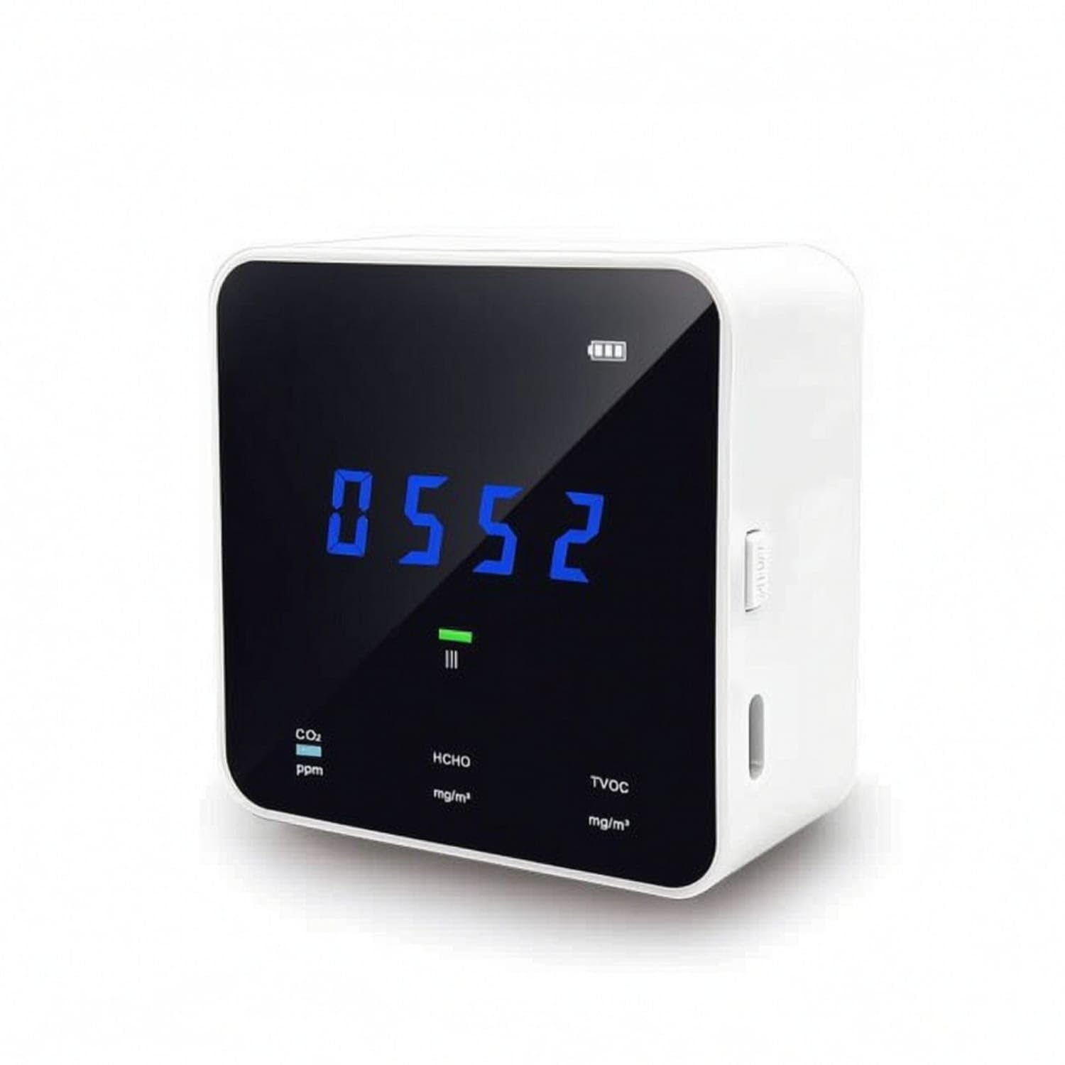 Desktop Air Quality Monitor Sleek Air Quality Monitor Digital CO2 Monitor Indoor for Bedroom, Office, Zn-c02 White-image-38