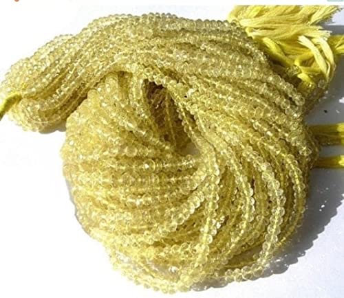 Quartz Citron perles 3.5mm facettées LKBEADS pour éviter les fils fragiles