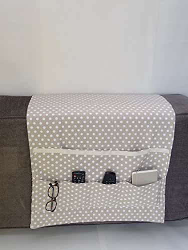 Organizzatore Bracciolo Divano 5 Tasche | Portaoggetti Antiscivolo Grigio