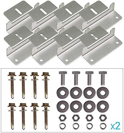 Renogy 2 Sets Solar Panel Mounting Z Brackets Lightweight Aluminum Corrosion-Free Construction for RVs, Trailers, Boats, Yachts, Wall and Other Off Gird Roof Installation, 2 Count