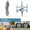 Doppy Wheel Stabilizer, RV Tire Stabilizers X-Shaped Wheel Chock Stabilizer, for Campers Travel Trailers Trucks, Spaced 10.5inch Apart