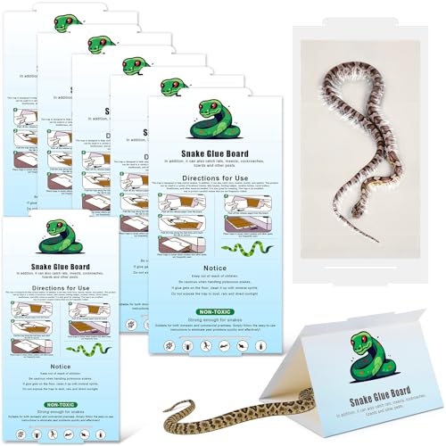 Qualirey 8 Pack Snake Glue Trap Large Sticky Snake Glue Boards for Inside Outside Pre Scented Non Toxic Adhesive Traps with Enhanced Stickiness for Mouse Rat Lizard Safe Easy to Use (8 X 14)