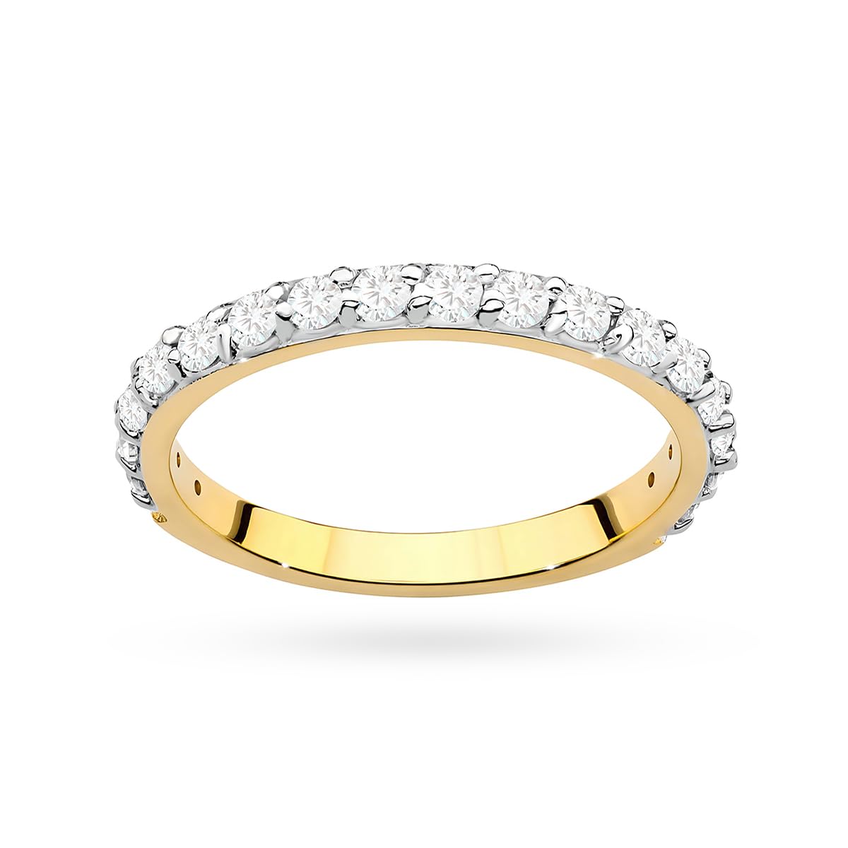 MARKO Labor-Diamantring Damen Gold 585 – Ehering/Partnerring mit 0,32 ct Diamanten – Echtgold Schmuck