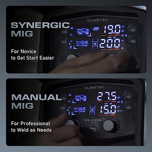 Sunstac SS-200M Mig Welder 5 In 1 200A 110V/220V Dual Voltage Multifunctional Aluminum Welding Machine thumb #2
