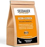 SEEBAUER diy® Beton-Estrich | Herstellung von Zementestrichen | Reparieren von Betonfußböden | Fertig-Beton zum Betonieren von nicht statischen Bauteilen | Wiederverschließbar (1,0 kg)