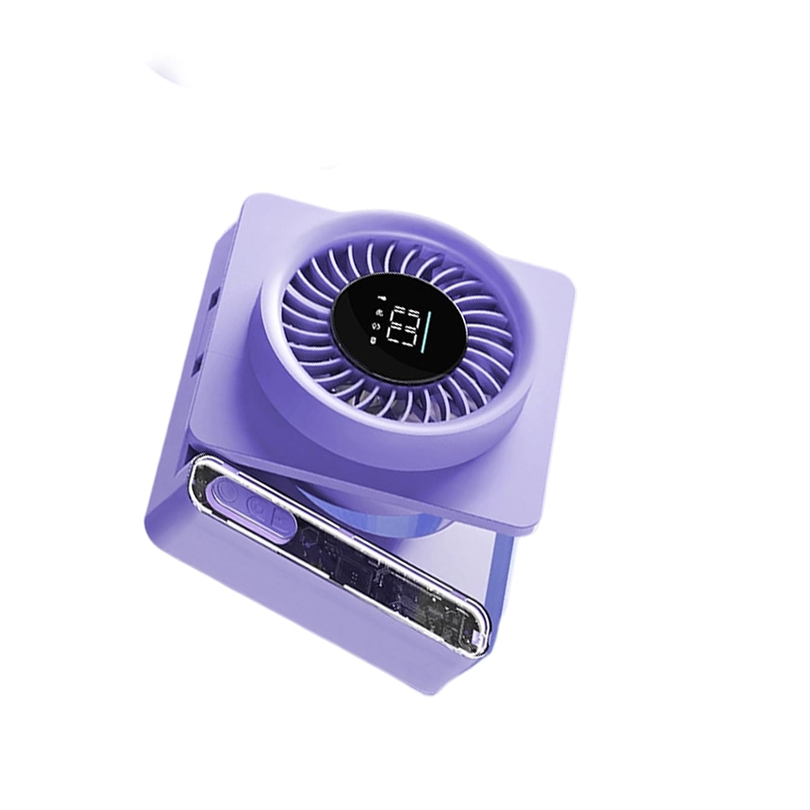 FROMCEO Handheld Miniature Fan 2000mAh Rechargeable Battery Handheld Cooling Fan Texture Suitable for Students Workers ABS Desktop Wall Mount